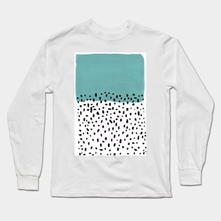 Color Block Dots Long Sleeve T-Shirt